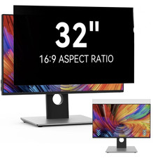 32 in Computer Screen Privacy Filter Anti-Glare UV Protection Black picture