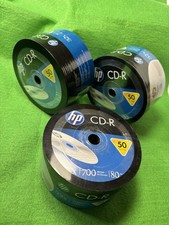 3x 50 HP Blank 52X CD-R CDR Branded Logo 700MB Media Disc 150 Total Discs picture