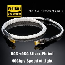 High Performance CAT8 Cable 40Gbps OCC Copper RJ45 Gold Connector Ethernet Cord picture
