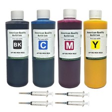 Ink Cartridge Refill Kit Bottles BKCMY Pigment Ink for HP 982 982A 982X 4X250ml picture