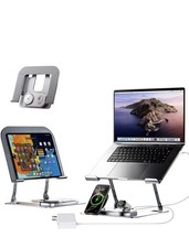Adjustable Laptop Stand with Wireless Charger, 3-in-1 Charging Station for an... picture