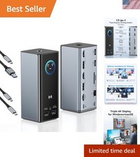 Portable Triple 4K Output Docking Station for Mac & Windows: 17-in-1 Power picture