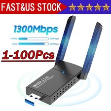 USB 3.0 Wireless WIFI Adapter 1300Mbps Long Range Dongle Dual Band Network Lot picture