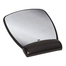 3M Precise Leatherette Mouse Pad w/Wrist Rest, 6-3/4 x 8-3/5, Black (MW309LE) picture