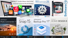 Ashampoo WinOptimizer 25 -Home design 8 -Photo Command⁠ Lifetime for PC [DISC] picture