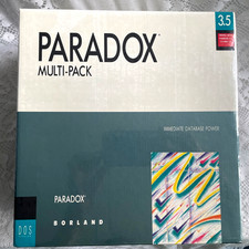 BORLAND PARADOX MULTI-PACK (5) 3.5 DATABASE POWER DOS NEW SEALED BOX picture