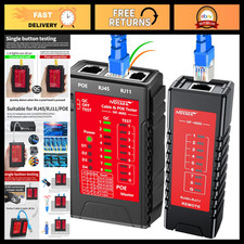 Network Cable Tester RJ45 RJ11 PoE Tester for Ethernet, LAN, and Phone Cables picture