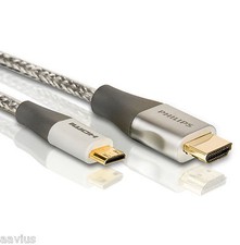 Philips Best Gold-Plated High Speed Mini HDMI 4K Ultra HD HDTV Camera Cable 6ft picture