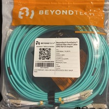 Beyondtech LC/UPC-LC/UPC Optical Fiber Patch Cable OM3 50/125ųm Duplex 5M- 2Pk picture