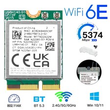 WiFi 6E MT7922A22M RZ616 M.2 2230 Card Tri-Band 5374Mbps Bluetooth Wireless Card picture