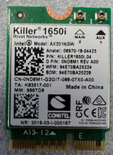 Intel Killer 1650i Wireless Wi-Fi 6 Bluetooth 5 AX201NGW ND6M1 0ND6M1 TESTED picture
