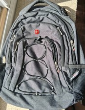 Swiss Gear NWOT Civic Pro Laptop Airflow Backpack Dark Gray/Black 18×13.25×7 picture