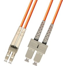 250M Multimode Duplex Fiber Optic Cable 62.5/125 LC SC Orange Patch Cable picture