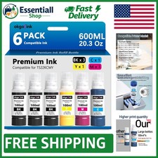 High Yield T522 Epson Ink Refill Bottles - 6 Pack 600ml for Vibrant Prints picture
