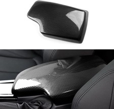 Car Armrest Cover Lid Storage Box Carbon Color ABS Trim fits for BMW  picture