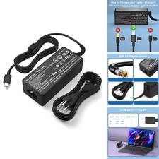 LQM 65W USB-C Power Adapter Replacement HP EliteBook 830 835 840 845 860 865 picture