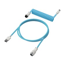 HyperX Coiled USB-C Cable for Mechanical Keyboards Light Blue-White 6J680AAI picture
