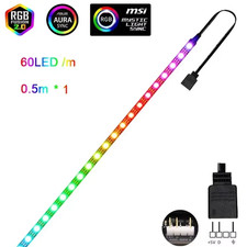 Addressable WS2812B ARGB LED Strip Light for PC Cases and Aura Sync picture