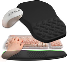 2-In-1 Ergonomic Set, Wave Keyboard Wrist Rest and Massage Slope Mouse Pad Wrist picture