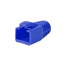 7mm Hole Dia Blue RJ45 Boots Cover Anti Dust for Cable CAT6 CAT7 50PC picture
