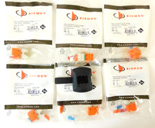Cat5e MX5-F09 MAX Outlet UTP Siemon RJ45 Flat Orange + Jack Holder QUANTITY OF 6 picture