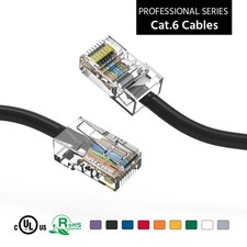 10 Pack of 1Ft CAT6 UTP Ethernet Network Non Booted Cable Black picture