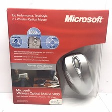 Microsoft Wireless Optical Mouse 5000 Tilt Wheel 4 Way Scrolling Open Box picture