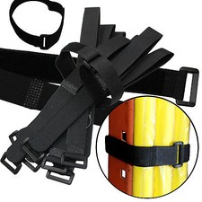 Durable 10 Hook and Loop Reusable Cable Tie Down Straps Kit 20 inch x 1