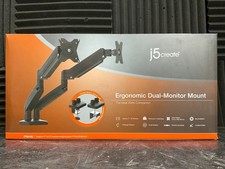 j5create Ergonomic Dual Monitor Mount JTSA102 ✨🔥✨NEW OPEN BOX✨🔥✨ picture
