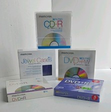 Memorex Mixed Lot  DVD+RW 10pk - 2 DVD+R 5pks, CD-R 10 pk & Jewel Case 10pk picture