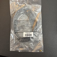 MONOPRICE 2145 Patch Cord, 14 ft, Cat 5e, Booted, Black, new sealed picture