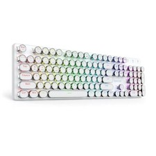 K710 Wireless Typewriter Mechanical Gaming Keyboard - White picture
