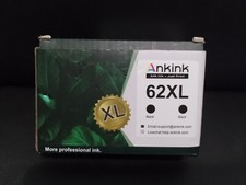 62 XL Ink Cartridge Black 2 Pack- NEW. Open Box Ankink  picture