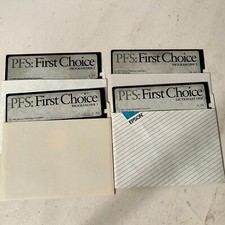 PFS First Choice Program ©1988 Vintage Computer Software 5.25 Floppy Disks *B2G1 picture