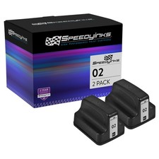 SPEEDY 2PK Replacements HP 02 Ink Cartridge C8721WN Black PhotoSmart C5180 C6180 picture
