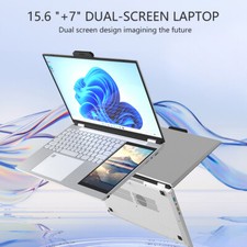 CHEAP FAST Windows 11 Laptop 15.6+7inch Dual Screen 16GB Ram 1TB SSD Notebooks picture