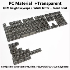 YAKESTONE Transparent Keycaps RGB Backlit PC Full Set 130+ Keys picture