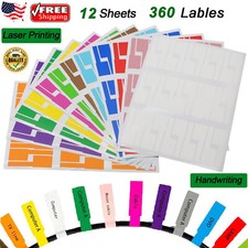 360 Cable Labels 12 Color Wire Electrical Waterproof Tags for Cable Management picture