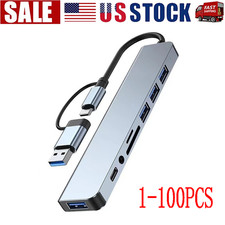 8 Port USB-C Hub Adapter - 5G Speed Multi Splitter for PC, Laptop & MacBook LOT picture