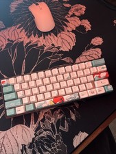 Custom Keyboard Skyloong GK61 Bluetooth Akko Rose Red Switches Hot swap Full RGB picture