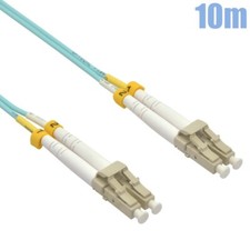 10M LC-LC 50/125 Multi Mode Fiber Optic Patch Cable Duplex LC To LC OM4 OFNR  picture