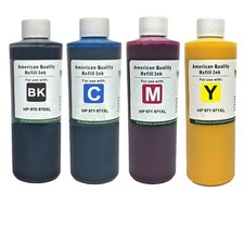Ink Refill Kit Pigment Ink BKCMY for HP 970 970XL 971 971XL Premium Ink 4x500ml picture