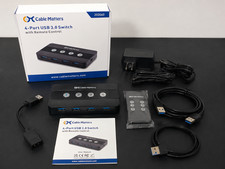 Cable Matters 202060 4-Port USB 3.0 Sharing Switch Remote Control NEW picture
