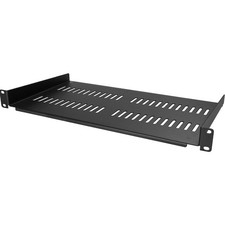 Versatile 1U Rack Shelf - 10in Deep for Servers & A/V Equipment, 44lbs Support picture