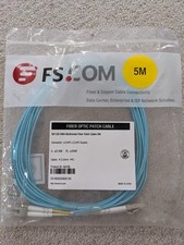 2x FS.Com Fibre Optic Patch Cable 50/125 OM4 Multimode 5M New picture
