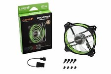 LEPA Chopper Advance 120mm High Performance LED PC Case Fan, Green - LPCPA12P-G picture