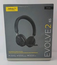 Jabra Evolve2 65 MS Stereo Wireless Headset Link380a USB-A Teams Black Open Box picture