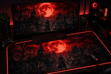 Bloodborne RGB XXL Mouse Pad Hunter Lady Maria Gaming Desk Mat Gothic RPG picture