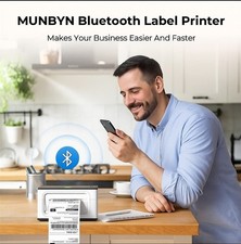 MUNBYN 941B Bluetooth Thermal Label Printer 4x6 Shipping Label + 500 FREE label picture