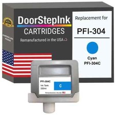 DoorStepInk Compatible Ink Cartridge for Canon PFI-304 330mL Cyan-USA picture